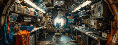 Orbital Robotics Workshop: Engineering Team Upgrades and Maintains Drones in Zero Gravityの素材