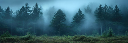 The fog-shrouded treesの素材