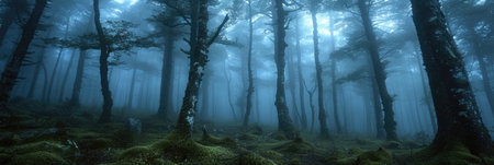 The fog-shrouded treesの素材