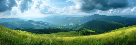 Mountain meadow in summerの素材
