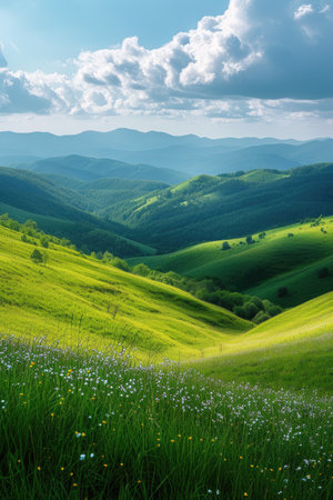 Mountain meadow in summerの素材