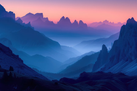 Twilight Majesty Over Mountain Peaksの素材