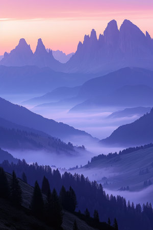 Twilight Majesty Over Mountain Peaksの素材