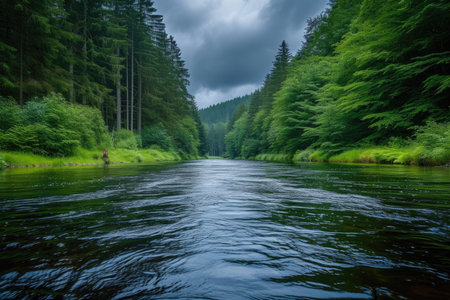 Forest River at Duskの素材