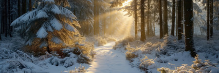 Golden Sunrise Over a Winter Wonderland Trailの素材