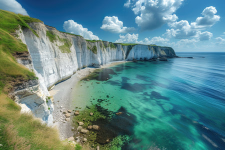 Emerald Seas and White Cliffs Landscapeの素材