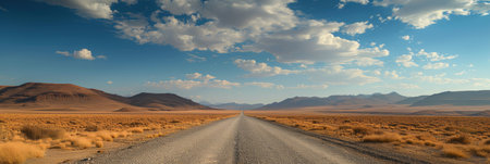 Desert Road to the Mountain Rangeの素材