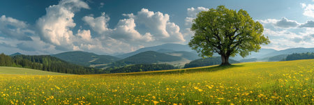 Idyllic Mountain View with Lush Greeneryの素材