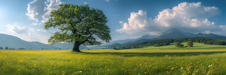 Idyllic Mountain View with Lush Greeneryの素材