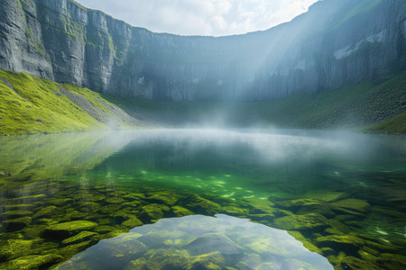 Majestic Lake Reflections at Mountain Sunriseの素材
