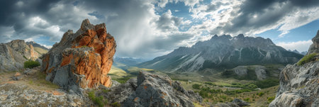 High mountain peaksの素材