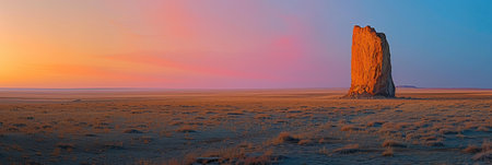 Sunrise at the Iconic Desert Towerの素材