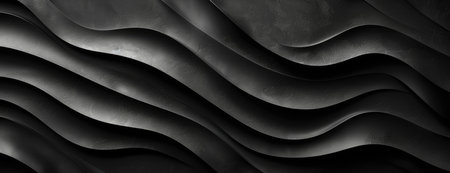 Polished Black Excellence: Shiny Abstract for UI Design - Sophisticated Desktop Wallpaperの素材