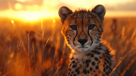 Cheetah in the Wild, Focused Stareの素材