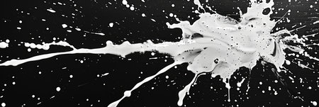 Abstract Black and White Paint Splatter Backgroundの素材
