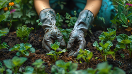 Planting in Rich Garden Soilの素材