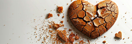 Cracked Heart-Shaped Cookies Sprinkled with Sea Saltの素材