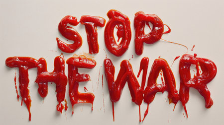 Stop the War Text in Ketchupの素材