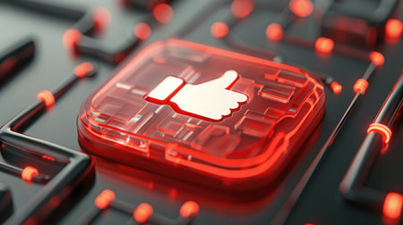 Red and White Like Symboの素材