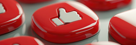 Red and White Like Symboの素材