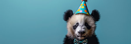 Panda Bear Ready for a Birthday Bashの素材