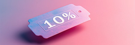 10 Percent Off Discount Coupon on Gradient Backgroundの素材