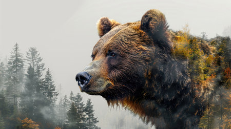 Bear Double Exposureの素材