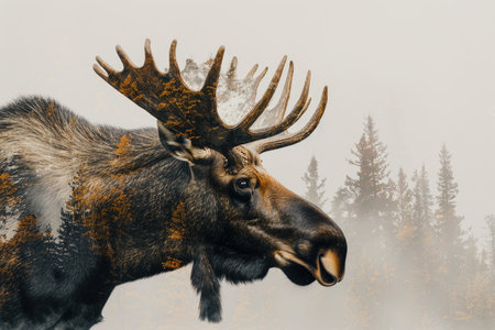 Moose Double Exposureの素材