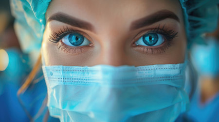 Female Anesthesiologist in Operating Roomの素材