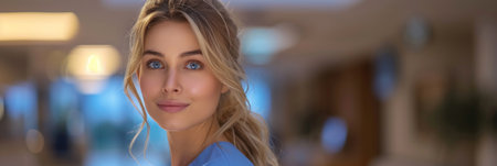 Smiling Nurse in Hospitalの素材