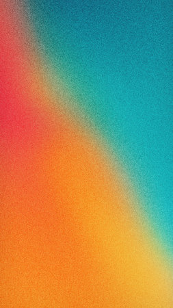 Vibrant Orange and Teal Gradient with Grainy Texture, Grainy gradients style, vintage noise, abstract backgroundの素材