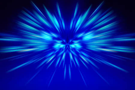 Bright blue glow on a black backgroundの写真素材