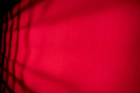 Blurred red background with black stripes in the form of a grating