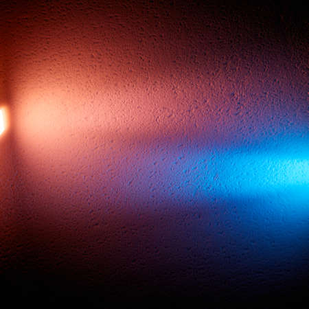 Bright set of cream and blue lanterns on a textural backgroundの写真素材