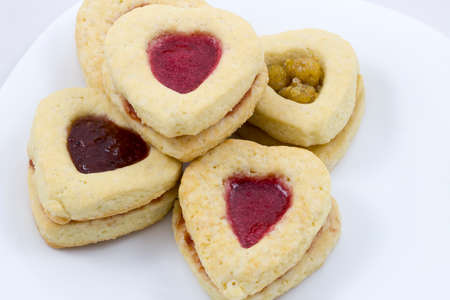 Valentine's Day Heart Cookiesの写真素材