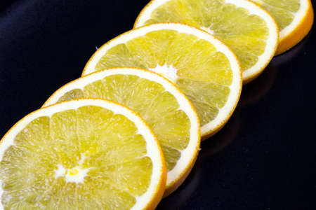 Rings of fresh grapefruitの写真素材