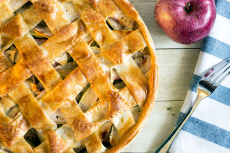 Traditional American apple pieの写真素材