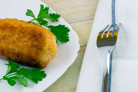 chicken cordon bleuの写真素材