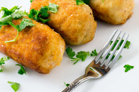chicken cordon bleuの写真素材
