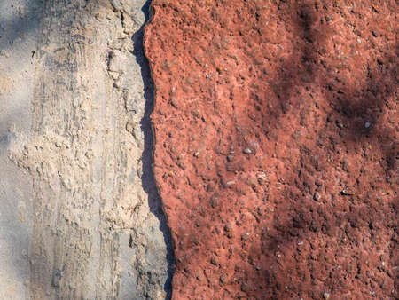 The texture of the wall with a piece of plaster was takenの写真素材