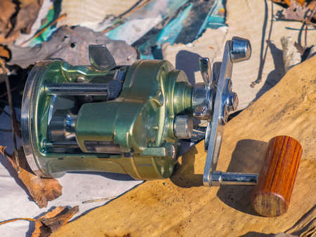 The robust reel for the fishing in the seaの写真素材