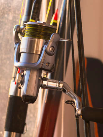 The fishing rod, float and fishing reelの写真素材