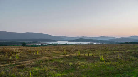 The virgin Lake in the mountains in the Crimeaの写真素材