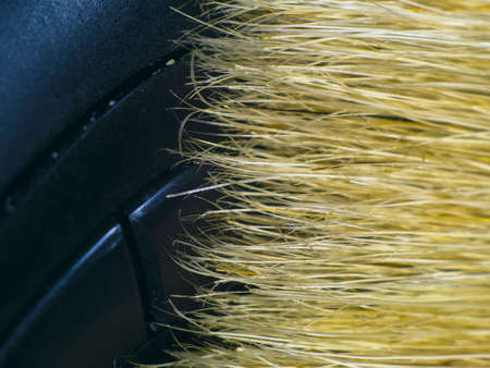 The computer mouse and brush for cleaningの写真素材