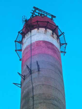 The large pipe in the old plant close upの写真素材