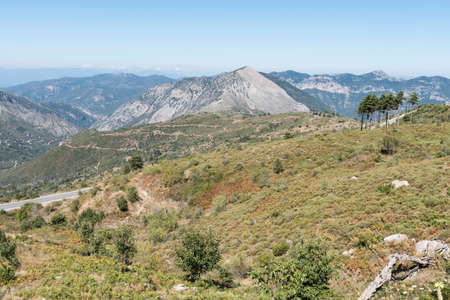 Road through mountain passの写真素材
