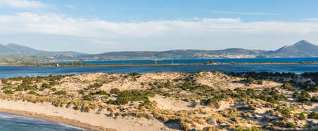 Sea and sky and dunesの写真素材