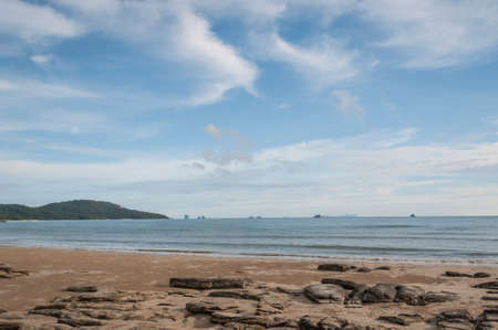 Stone slabs on the coastの写真素材