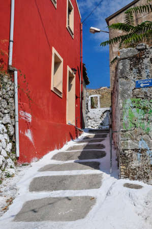 Street in the mountain villageの写真素材