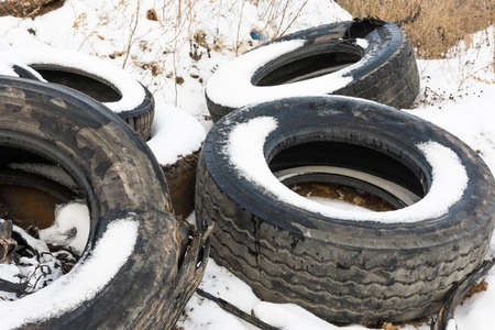 old tiresの写真素材